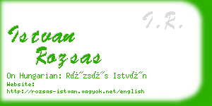 istvan rozsas business card